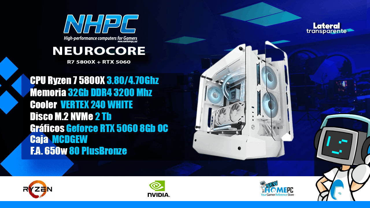 PC GAMING NHPC NEUROCORE / R7 5800X / 32GB / 2TB / 5060